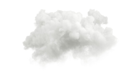 Wall Mural - white fluffy clouds drifting isolate on transparent backgrounds 3d render png