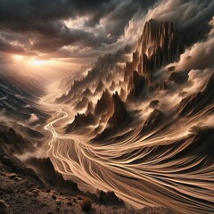 Wall Mural - 30 6. Loess - A wind-blown sediment consisting of silt-sized par