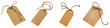 © Luckygraphics - Collection of blank price tags tied with string isolated on transparent or white background