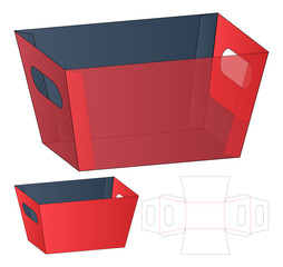 Canvas Print - Box packaging die cut template design. 3d mock-up