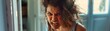© doraclub - Furious Woman in Heated Argument Messy Hair by Open Door