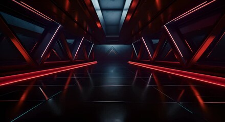 Sleek and dark 3D backdrop reflecting modern technology, minimalist