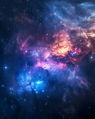 Abstract nebula background - Space galaxy design