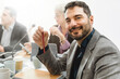 © Lomb - Confident Businessman - Professional Male Executive in Business Meeting