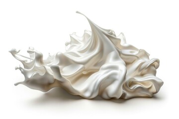 Canvas Print - A single swirl of whipped cream on a white surface