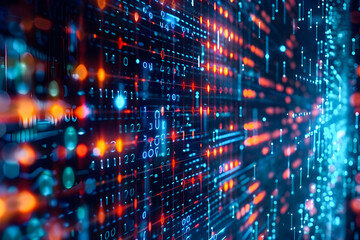 Digital background suitable for various technological operations like neural networks, AI, data encryption, and scientific research.