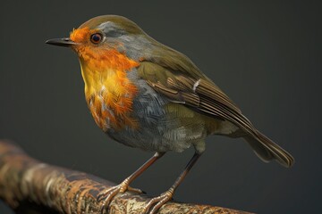 Sticker - A small bird sits on the edge of a tree branch, looking out at its surroundings