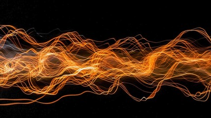 Wall Mural - abstract light trail pattern on a dark background representing energy, movement, and motion with dyn