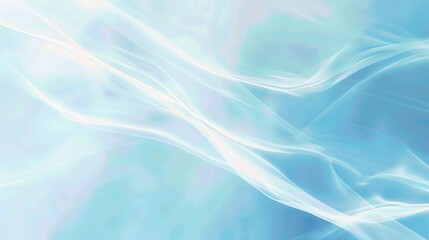 Wall Mural - abstract background with soft light blue and white flowing lines, creating a serene and ethereal atm
