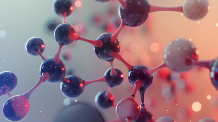 3d science background illustration of molecule model