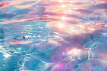 Poster - Aesthetic background holography sunlight water outdoors nature.