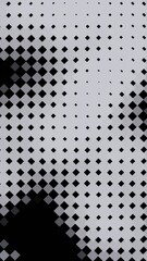 Wall Mural - seamless looped background of black and white illuminated pixel waves. design. black stains resembli