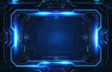 Wall Mural - A futuristic sci-fi hud display on an abstract background