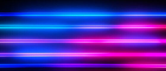 Wall Mural - Vibrant Neon Light Streaks on a Dark Background