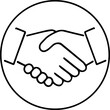 © Aris - Business agreement handshake icon vector illustration icon for apps and websites