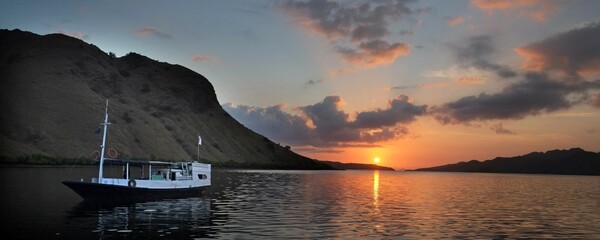 Landscape view from Komodo Island , Indonesia