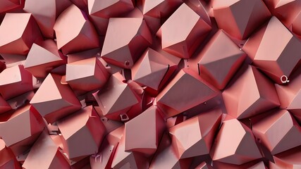 Wall Mural - Abstract background created from Pink 3D Soft Shapes. Colorful 3D Render Generative AI