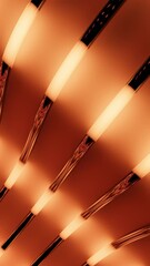 Wall Mural - moving luminous stripes in tubes. design. background of curved tubes on surface with luminous stroke