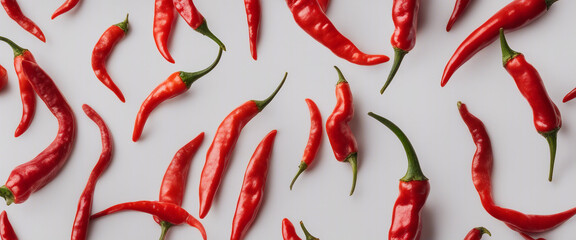 Chili peppers set A bunch of chili peppers red and hot peppers Isolated on a transparent background