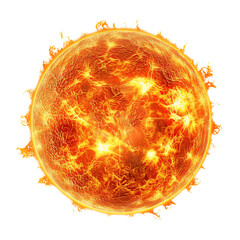 Wall Mural - Sun Isolated on Transparent Background
