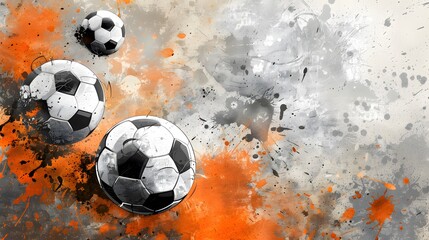 Wall Mural - Soccer Ball Graffiti.