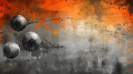 Wall Mural - Abstract Soccer Ball Background.