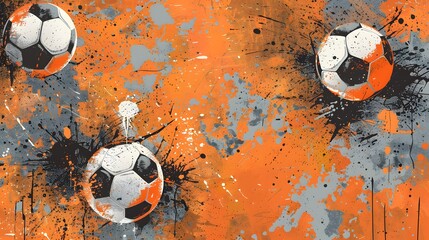 Canvas Print - Abstract Soccer Ball Background