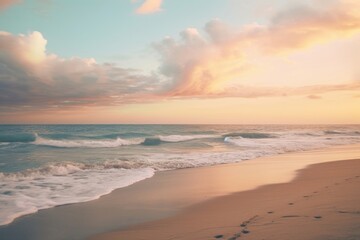 Wall Mural - Empty beach outdoors horizon nature.