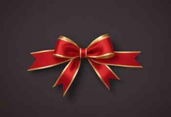 red bow with ribbon