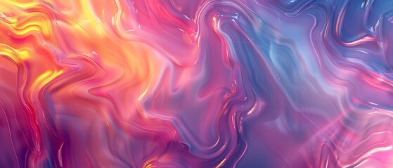 Abstract liquid texture of iridescent colours. 