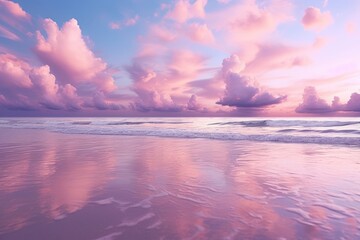 Poster - Cloud beach sky landscape.