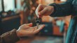© decorator - Symbolic key exchange in real estate office signifying new beginnings and property ownership
