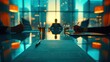 © KPN Photo - Business partners sign a contract in a sleek boardroom, symbolizing a formal and successful partnership with legal documents present.