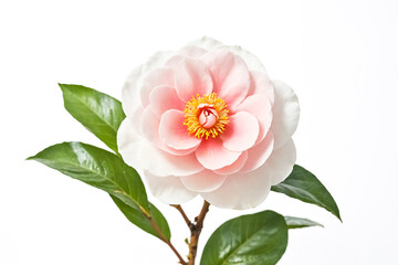 Canvas Print - Close-up of a Pink Camellia Flower