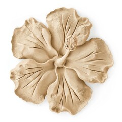 Wall Mural - Sand Sculpture a hibiscus white background accessories freshness.