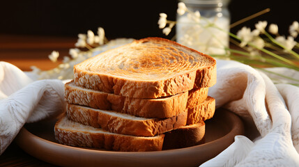 Poster - toast bread food photography background poster 