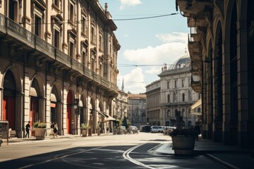 Canvas Print - Architecture cityscape building vehicle.