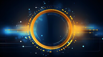 
yellow and blue Abstract technology background circles digital hi-tech technology design background. concept innovation. vector illustration