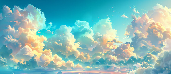 iridescent clouds background