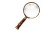 © burundel89 - Old fashioned magnifier cutout. Magnifying glass with wooden handle