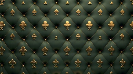 Background for gambling online app textured with green casino poker table. Vegas blackjack velvet cloth pattern illustration.