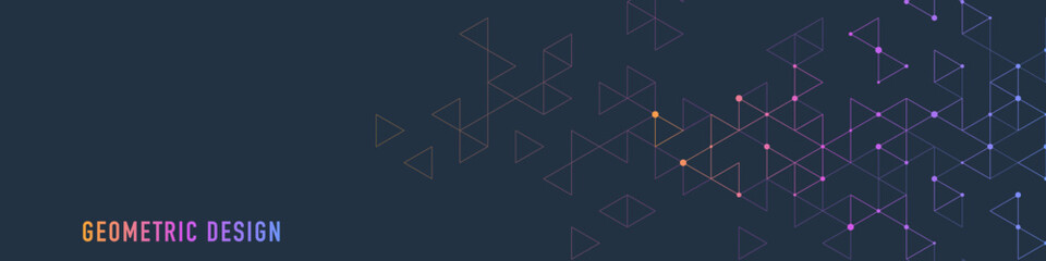 Abstract vector background with a geometric pattern of triangle shapes. Graphic design element 