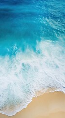 Canvas Print - A surreal aerial view of the beach and ocean shoreline outdoors nature.