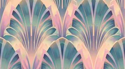 Wall Mural - art deco seamless, geometric design with a subtle gradient in the background