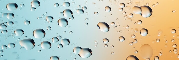 Wall Mural - Water Droplets on a Gradient Background