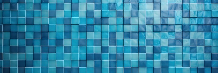Wall Mural - Blue Tiles Abstract Background