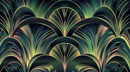 art deco seamless, geometric design with a subtle gradient in the background