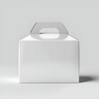 © kabir - 3D Render of White Food Gable Box with Handle - Blank Packaging for Takeaway, Gift, and Storage Solutions - Generative ai