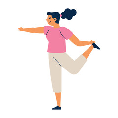 Poster - woman making stretching sport