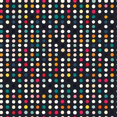 Wall Mural - a classic polka dot pattern with evenly spaced dots in varying sizes and colors, creating a timeless